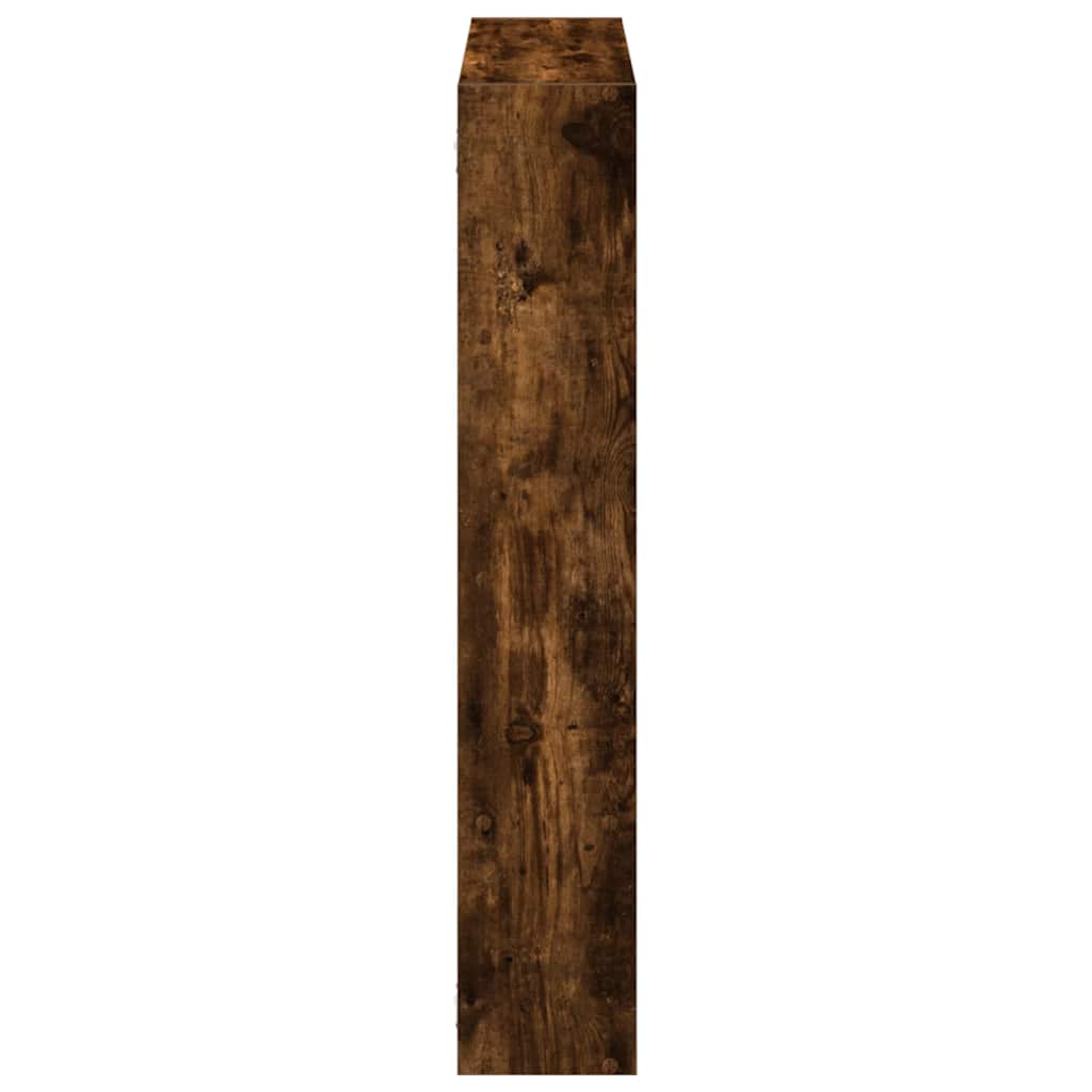 Wandschap kubus 12 vakken bewerkt hout gerookt eikenkleurig is nu te koop bij PeponiXL, paradijselijk wonen!