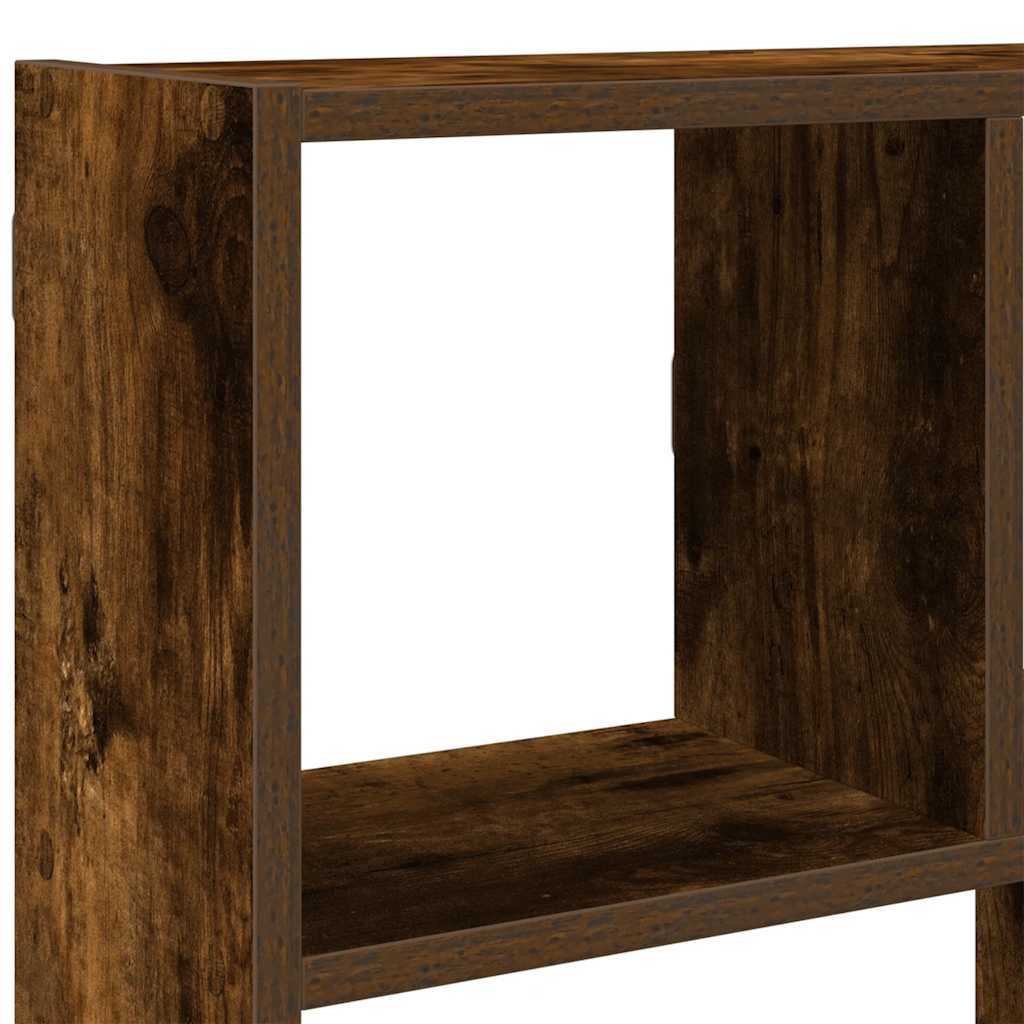 Wandschap kubus 12 vakken bewerkt hout gerookt eikenkleurig is nu te koop bij PeponiXL, paradijselijk wonen!
