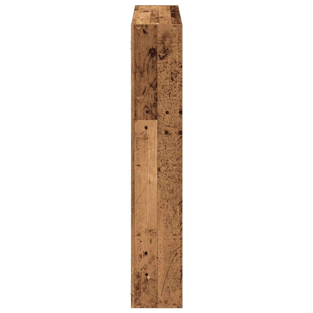 Wandschap kubus 12 vakken bewerkt hout oud houtkleurig is nu te koop bij PeponiXL, paradijselijk wonen!