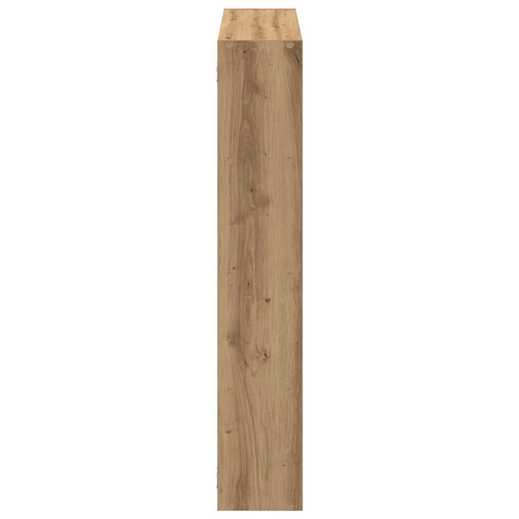 Wandschap kubus 12 vakken bewerkt hout artisanaal eikenkleurig is nu te koop bij PeponiXL, paradijselijk wonen!