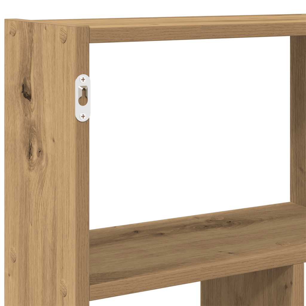Wandschap kubus 12 vakken bewerkt hout artisanaal eikenkleurig is nu te koop bij PeponiXL, paradijselijk wonen!