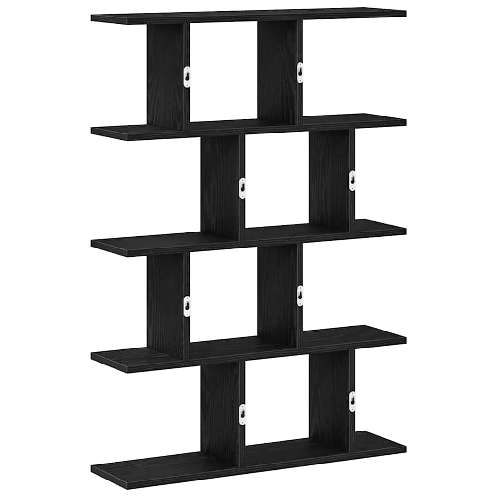 Wandschap kubus 12 vakken bewerkt hout zwart is nu te koop bij PeponiXL, paradijselijk wonen!