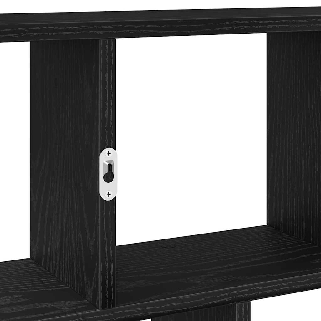 Wandschap kubus 12 vakken bewerkt hout zwart is nu te koop bij PeponiXL, paradijselijk wonen!