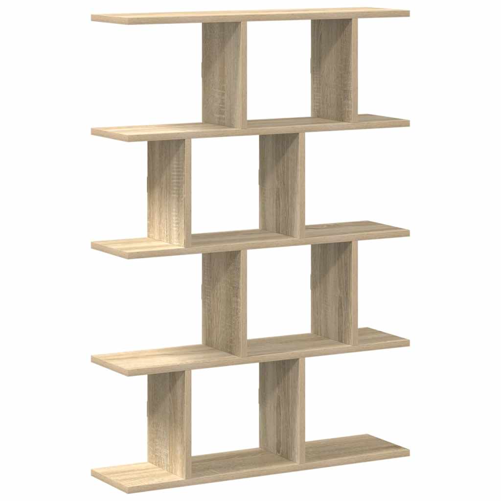 Wandschap kubus 12 vakken bewerkt hout sonoma eikenkleurig is nu te koop bij PeponiXL, paradijselijk wonen!