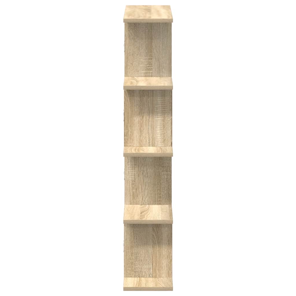 Wandschap kubus 12 vakken bewerkt hout sonoma eikenkleurig is nu te koop bij PeponiXL, paradijselijk wonen!