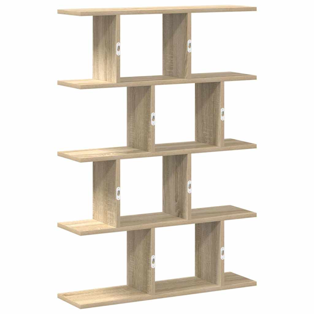Wandschap kubus 12 vakken bewerkt hout sonoma eikenkleurig is nu te koop bij PeponiXL, paradijselijk wonen!