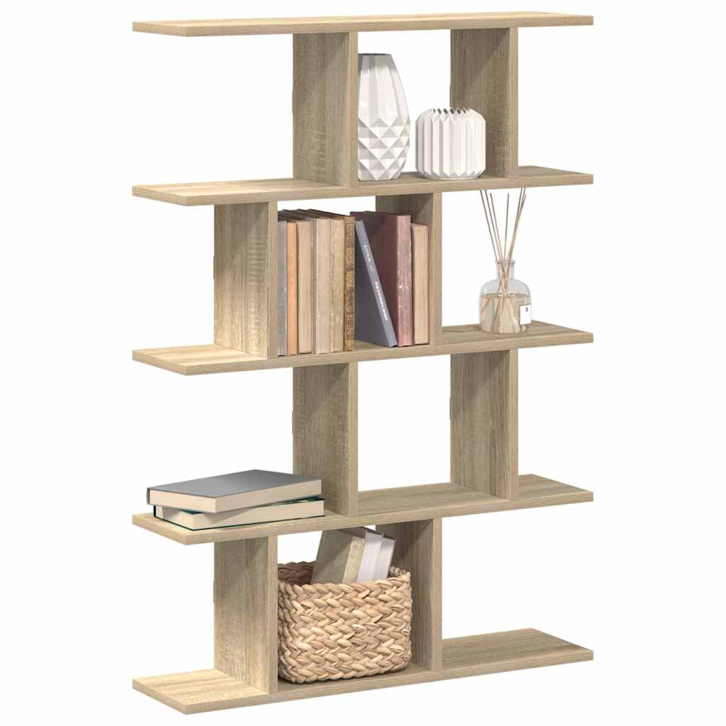 Wandschap kubus 12 vakken bewerkt hout sonoma eikenkleurig is nu te koop bij PeponiXL, paradijselijk wonen!