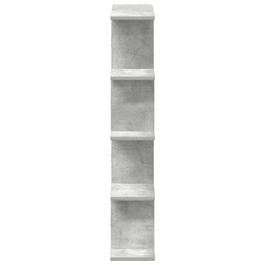 Wandschap kubus 12 vakken bewerkt hout betongrijs is nu te koop bij PeponiXL, paradijselijk wonen!