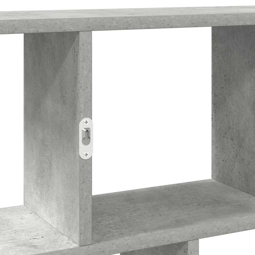 Wandschap kubus 12 vakken bewerkt hout betongrijs is nu te koop bij PeponiXL, paradijselijk wonen!