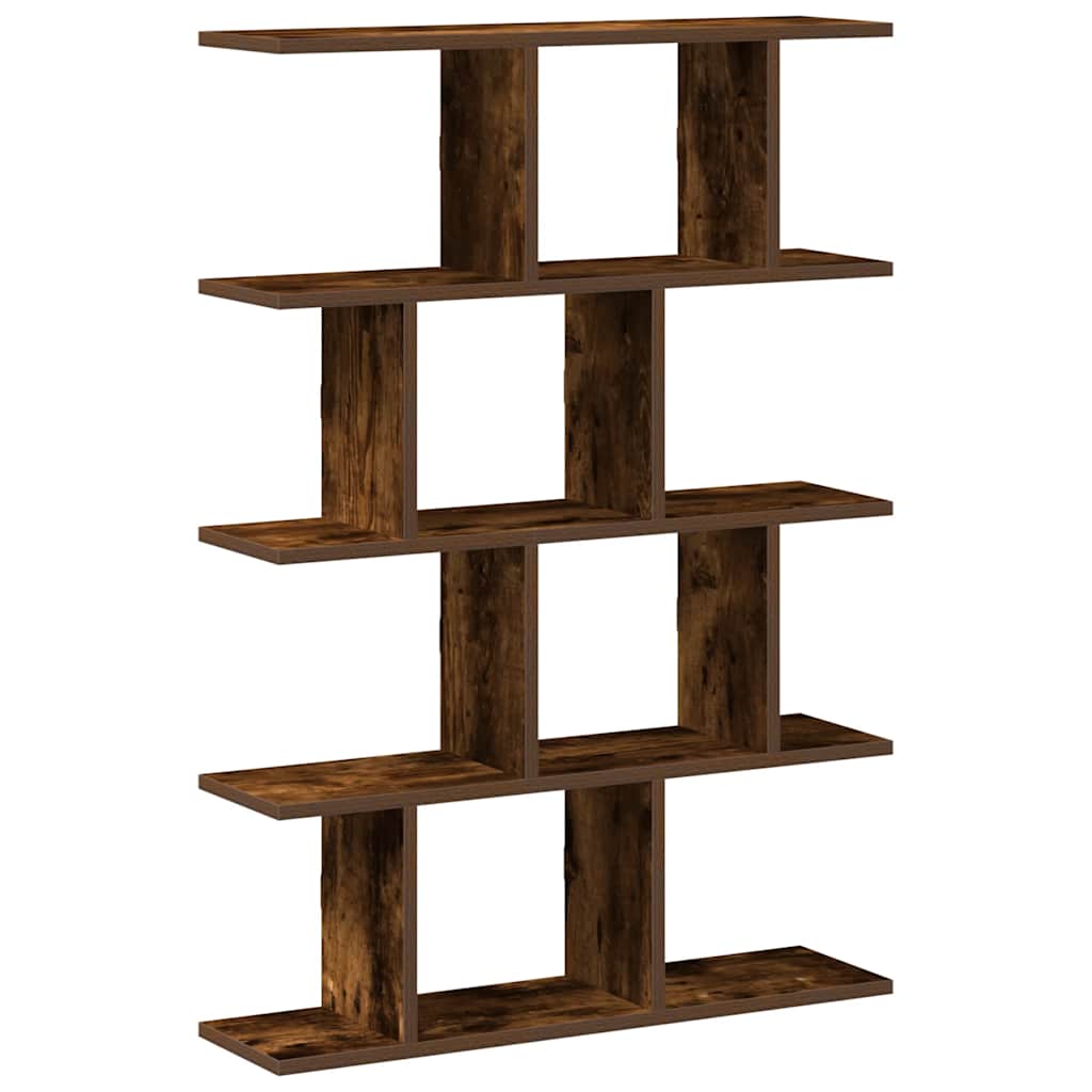 Wandschap kubus 12 vakken bewerkt hout gerookt eikenkleurig is nu te koop bij PeponiXL, paradijselijk wonen!