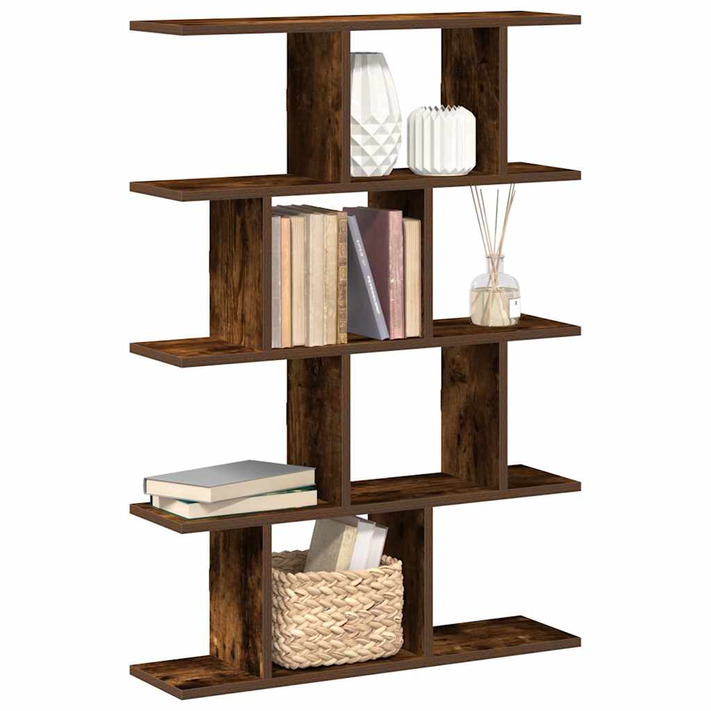 Wandschap kubus 12 vakken bewerkt hout gerookt eikenkleurig is nu te koop bij PeponiXL, paradijselijk wonen!
