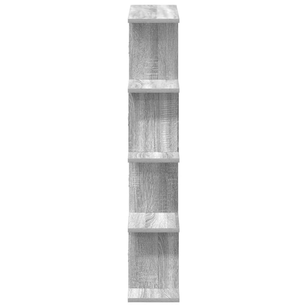 Wandschap kubus 12 vakken bewerkt hout grijs sonoma eikenkleur is nu te koop bij PeponiXL, paradijselijk wonen!