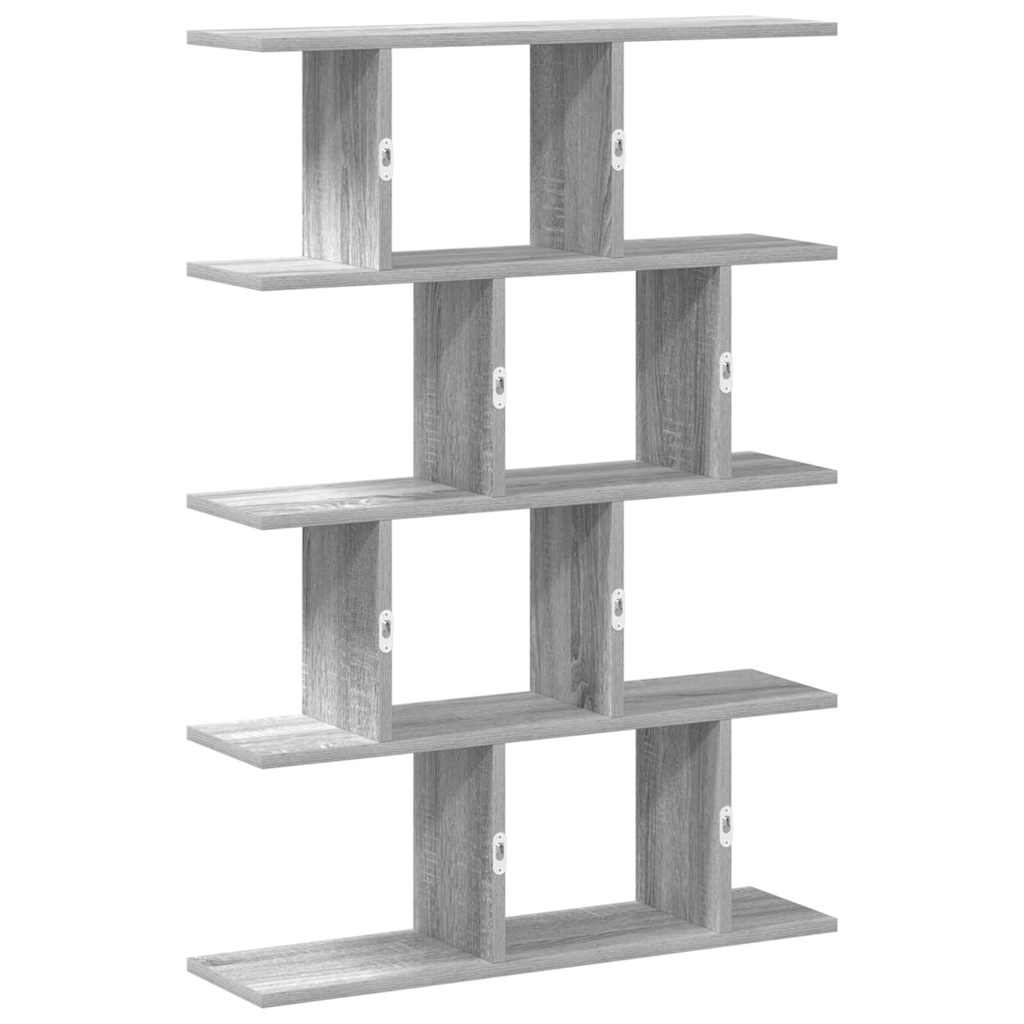 Wandschap kubus 12 vakken bewerkt hout grijs sonoma eikenkleur is nu te koop bij PeponiXL, paradijselijk wonen!
