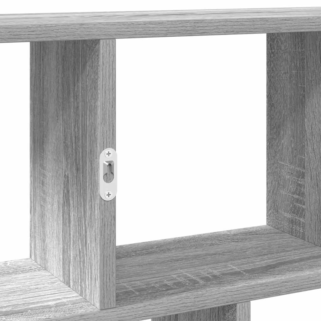 Wandschap kubus 12 vakken bewerkt hout grijs sonoma eikenkleur is nu te koop bij PeponiXL, paradijselijk wonen!