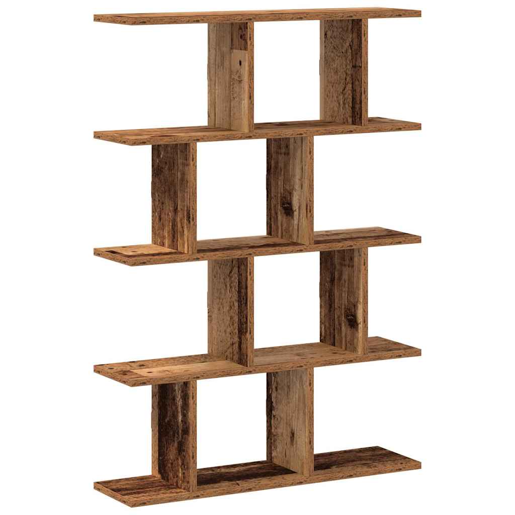 Wandschap kubus 12 vakken bewerkt hout oud houtkleurig is nu te koop bij PeponiXL, paradijselijk wonen!