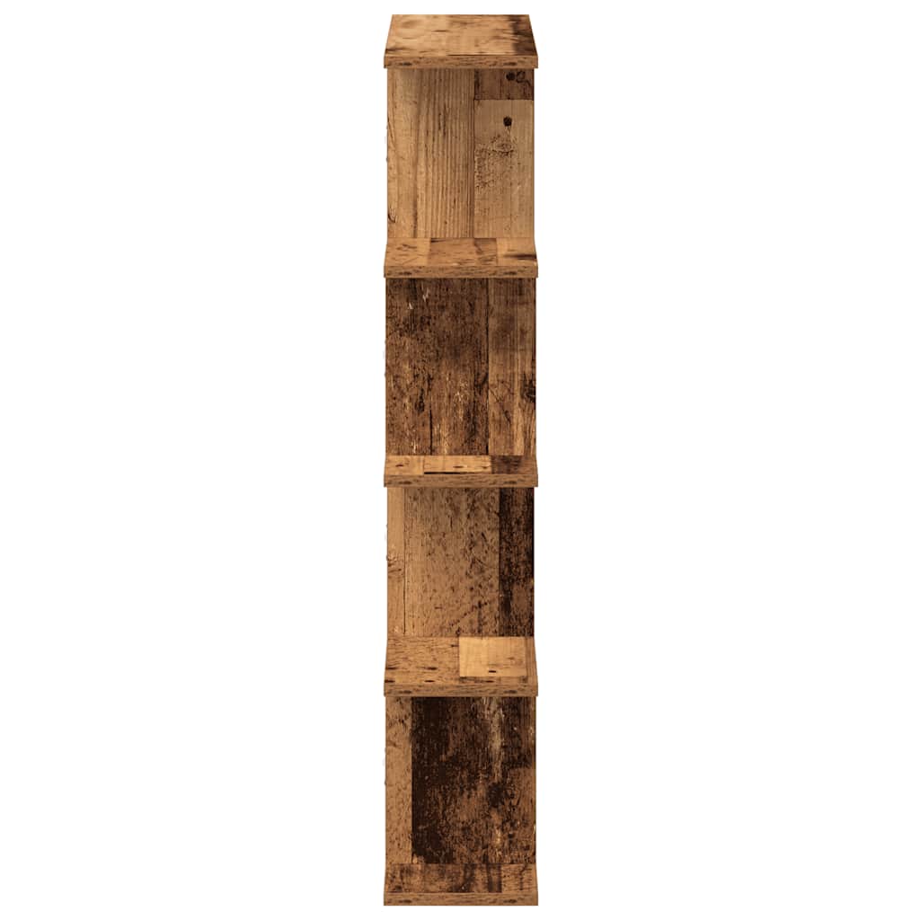 Wandschap kubus 12 vakken bewerkt hout oud houtkleurig is nu te koop bij PeponiXL, paradijselijk wonen!