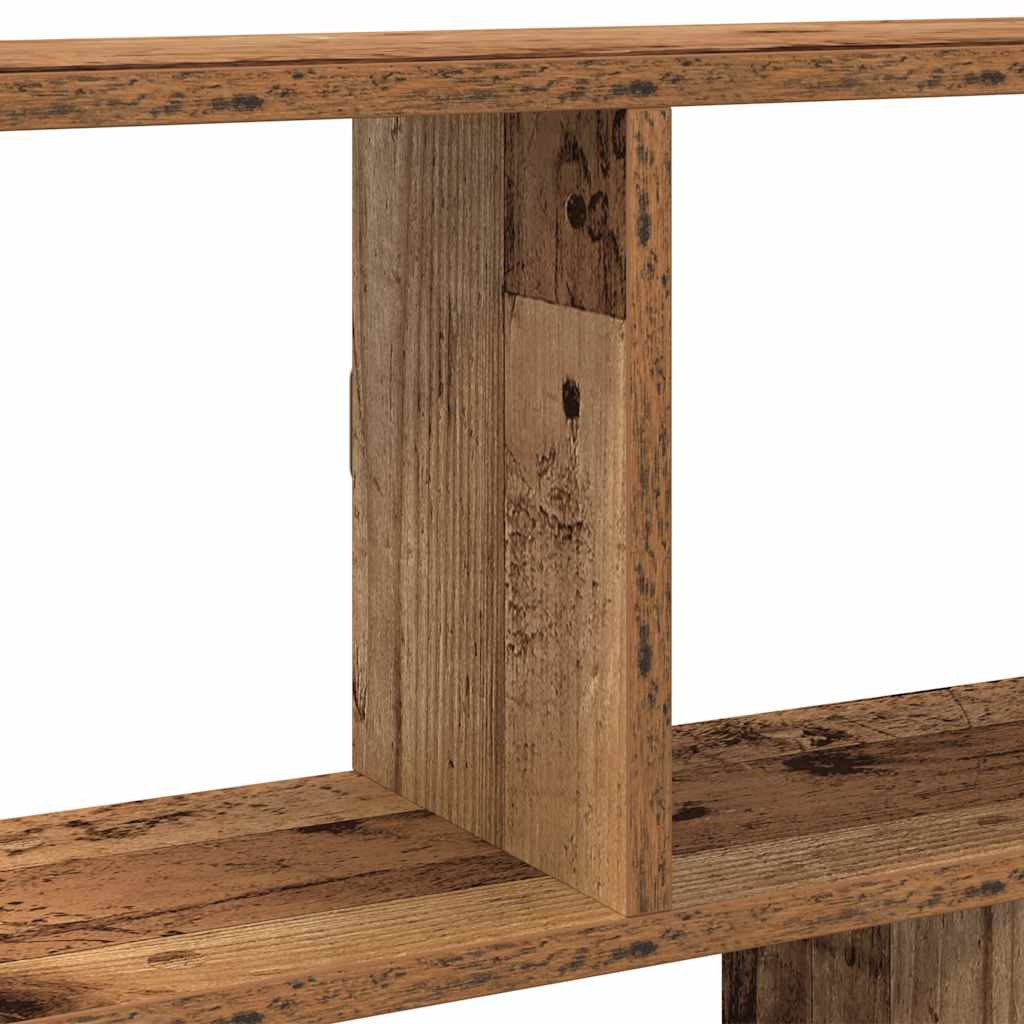 Wandschap kubus 12 vakken bewerkt hout oud houtkleurig is nu te koop bij PeponiXL, paradijselijk wonen!