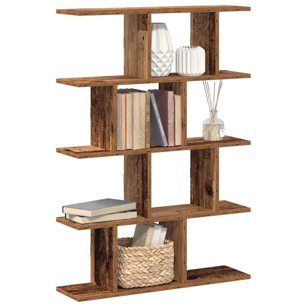 Wandschap kubus 12 vakken bewerkt hout oud houtkleurig is nu te koop bij PeponiXL, paradijselijk wonen!