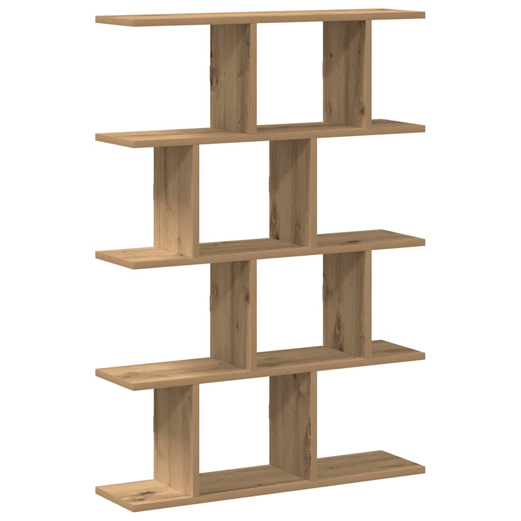 Wandschap kubus 12 vakken bewerkt hout artisanaal eikenkleurig is nu te koop bij PeponiXL, paradijselijk wonen!