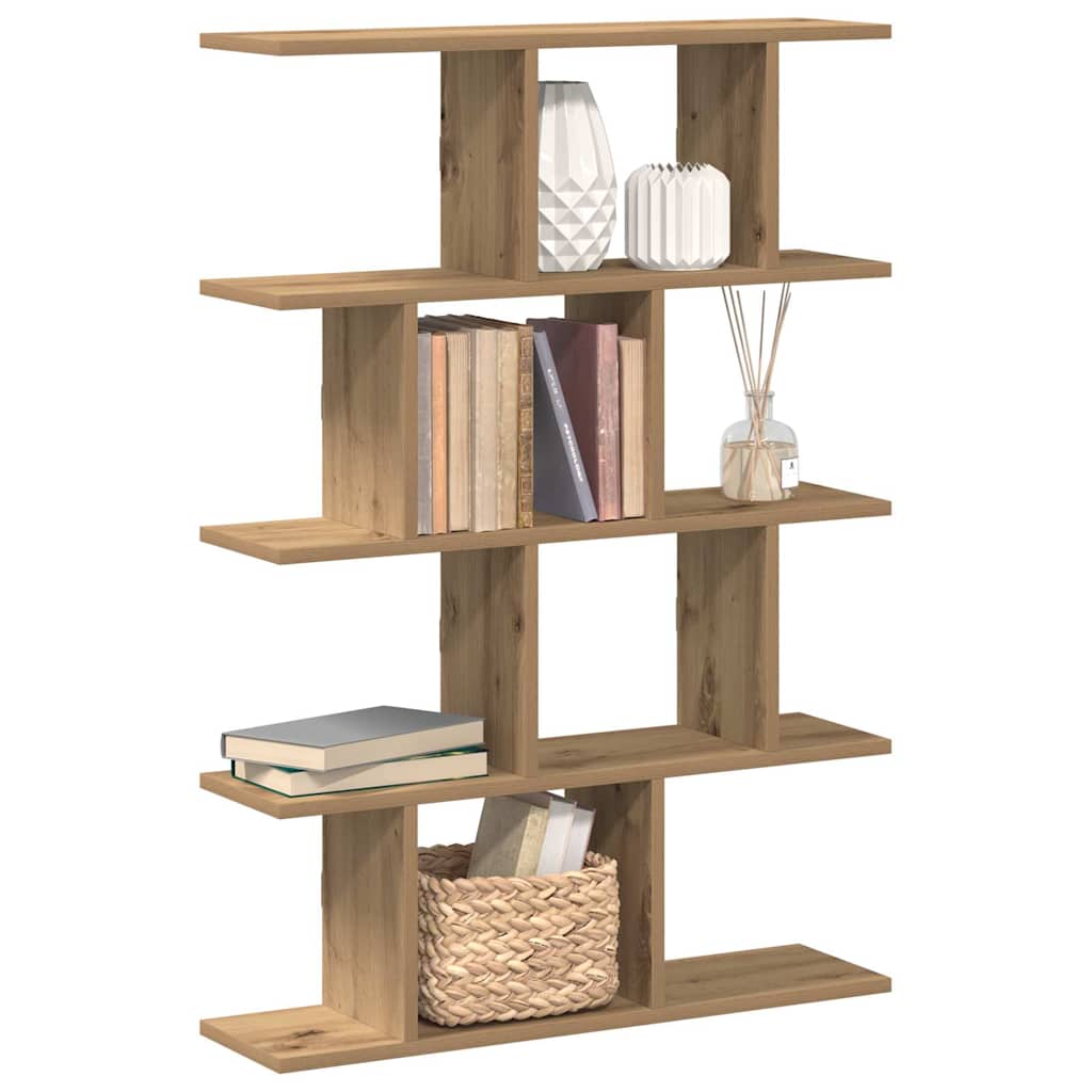 Wandschap kubus 12 vakken bewerkt hout artisanaal eikenkleurig is nu te koop bij PeponiXL, paradijselijk wonen!