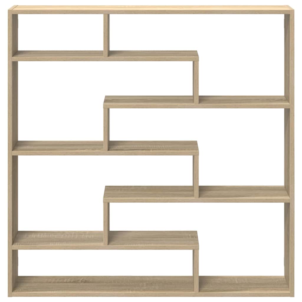 Wandschap kubus 7 vakken bewerkt hout sonoma eikenkleurig is nu te koop bij PeponiXL, paradijselijk wonen!
