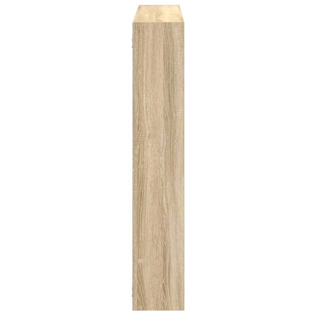 Wandschap kubus 7 vakken bewerkt hout sonoma eikenkleurig is nu te koop bij PeponiXL, paradijselijk wonen!