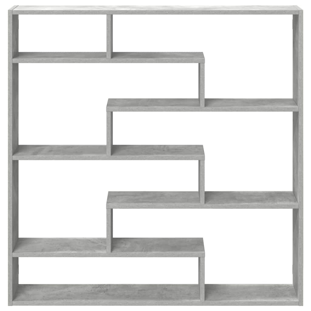 Wandschap kubus 7 vakken bewerkt hout betongrijs is nu te koop bij PeponiXL, paradijselijk wonen!