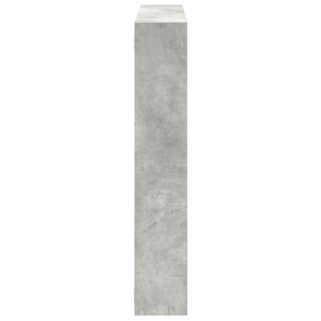 Wandschap kubus 7 vakken bewerkt hout betongrijs is nu te koop bij PeponiXL, paradijselijk wonen!