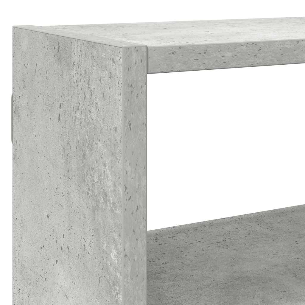 Wandschap kubus 7 vakken bewerkt hout betongrijs is nu te koop bij PeponiXL, paradijselijk wonen!