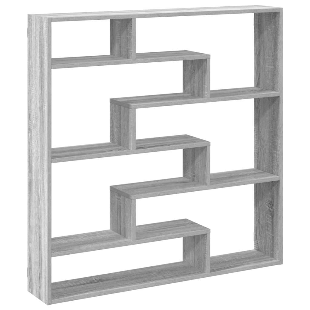Wandschap kubus 7 vakken bewerkt hout grijs sonoma eikenkleurig is nu te koop bij PeponiXL, paradijselijk wonen!