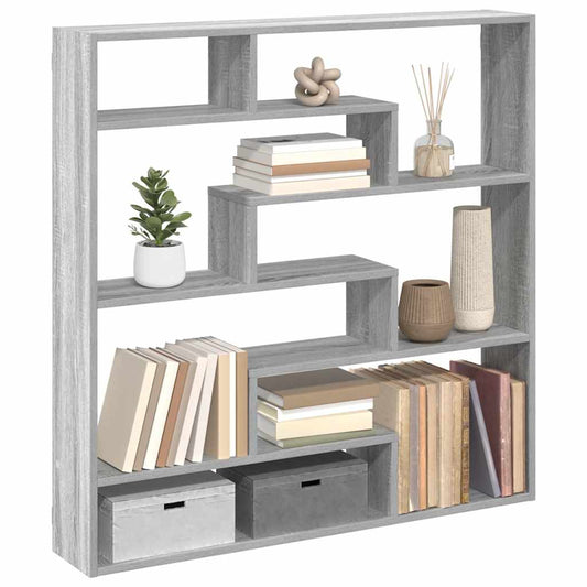 Wandschap kubus 7 vakken bewerkt hout grijs sonoma eikenkleurig is nu te koop bij PeponiXL, paradijselijk wonen!