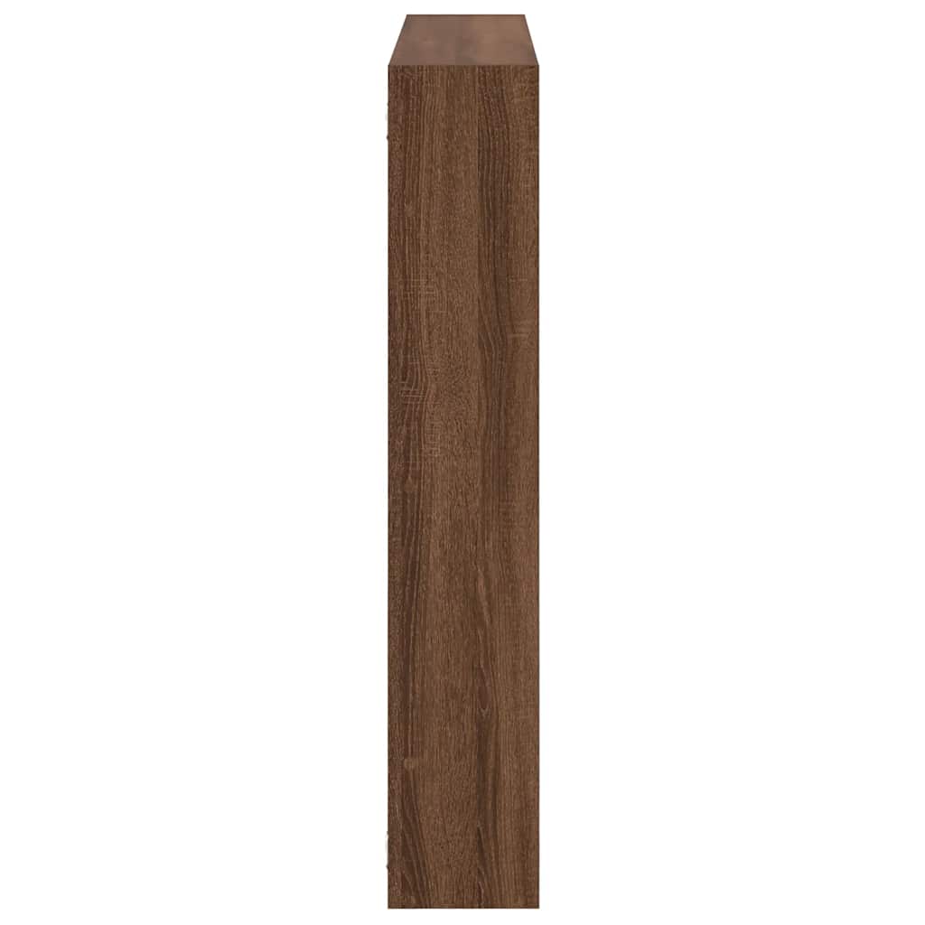 Wandschap kubus 7 vakken bewerkt hout bruin eikenkleur is nu te koop bij PeponiXL, paradijselijk wonen!