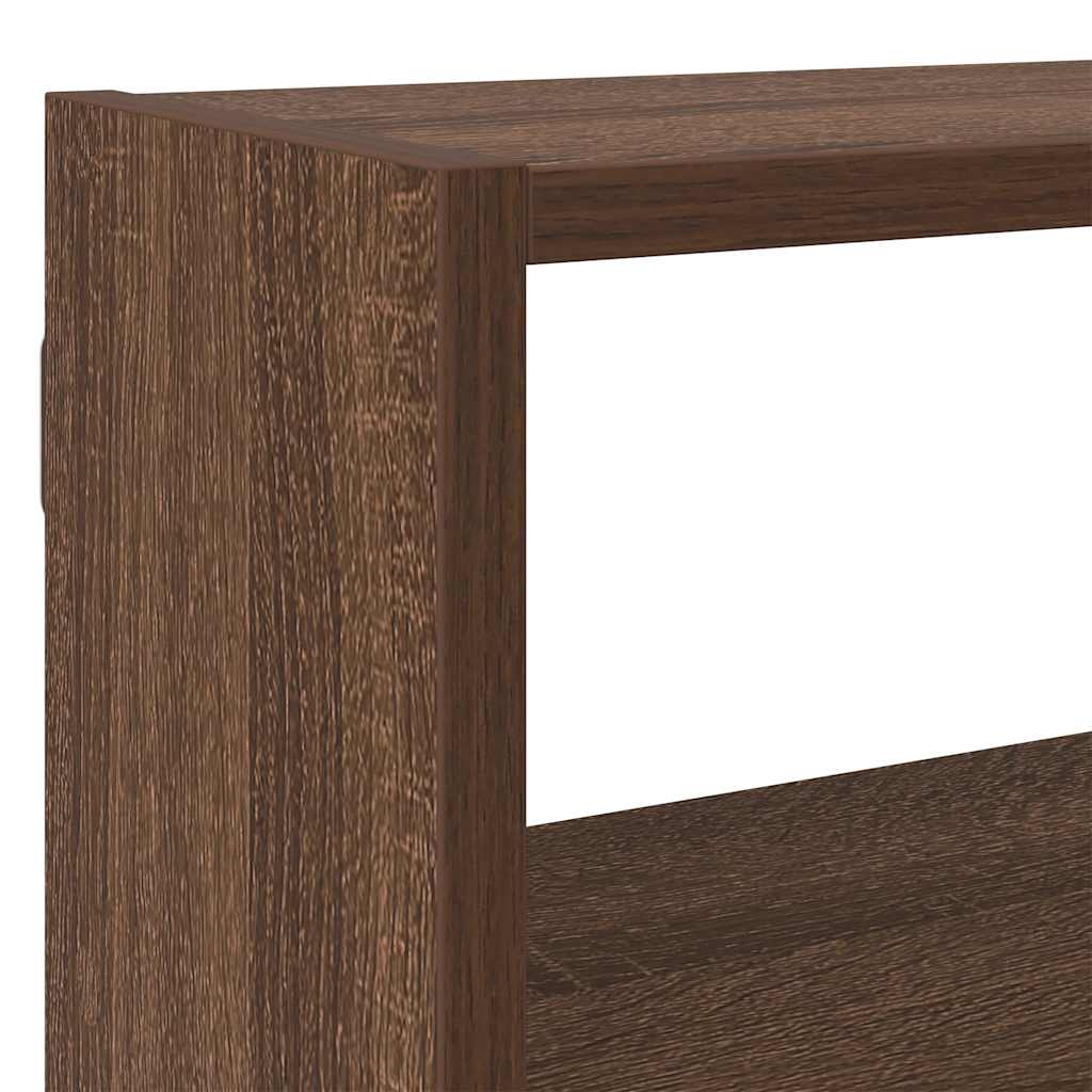 Wandschap kubus 7 vakken bewerkt hout bruin eikenkleur is nu te koop bij PeponiXL, paradijselijk wonen!