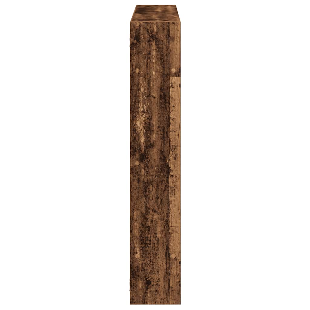 Wandschap kubus 7 vakken bewerkt hout oud houtkleurig is nu te koop bij PeponiXL, paradijselijk wonen!