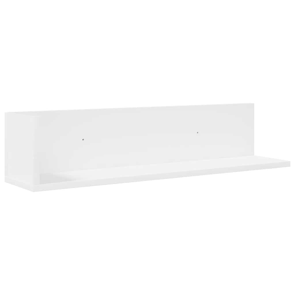 Wandschappen 2 st 75x16,5x16,5 cm bewerkt hout wit is nu te koop bij PeponiXL, paradijselijk wonen!