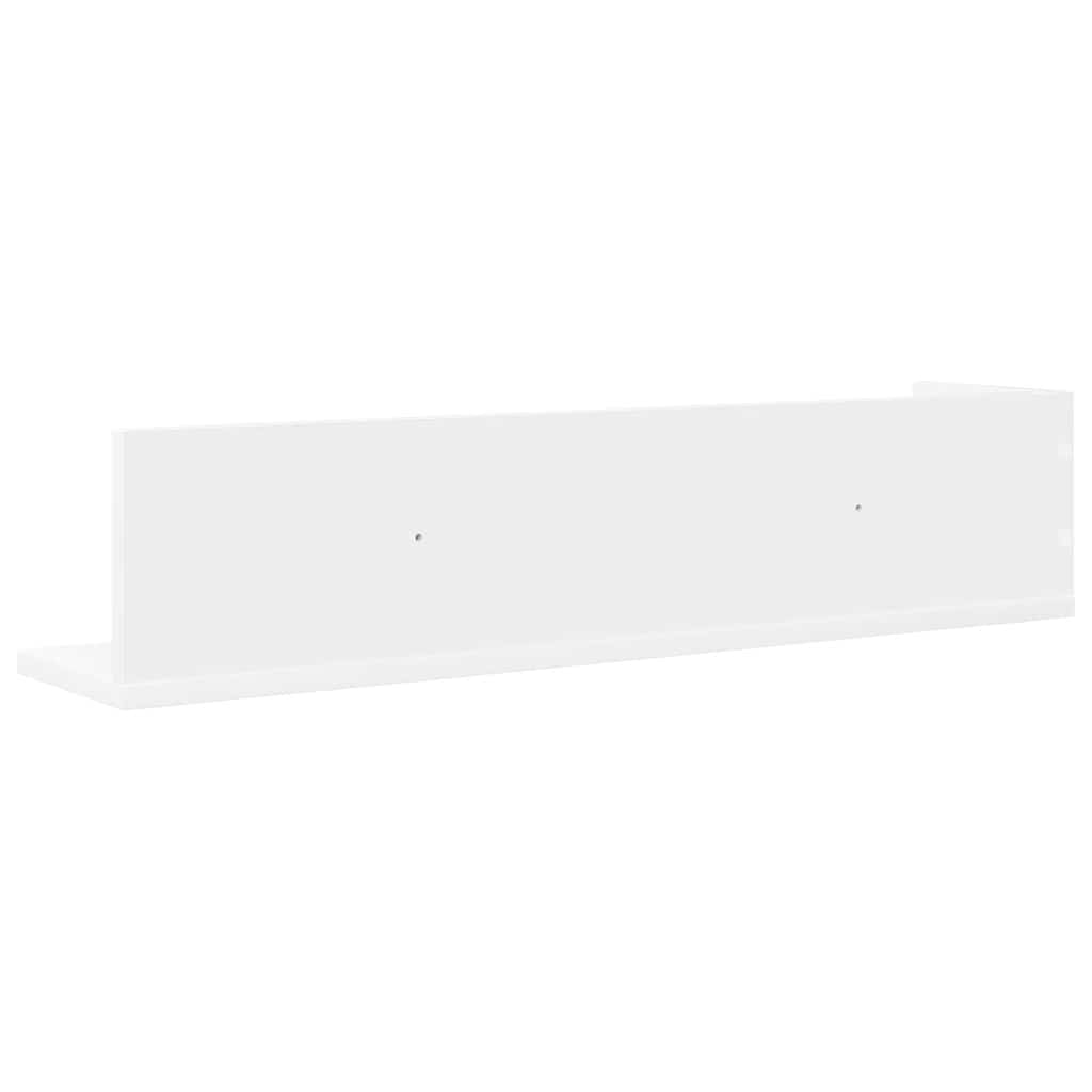 Wandschappen 2 st 75x16,5x16,5 cm bewerkt hout wit is nu te koop bij PeponiXL, paradijselijk wonen!