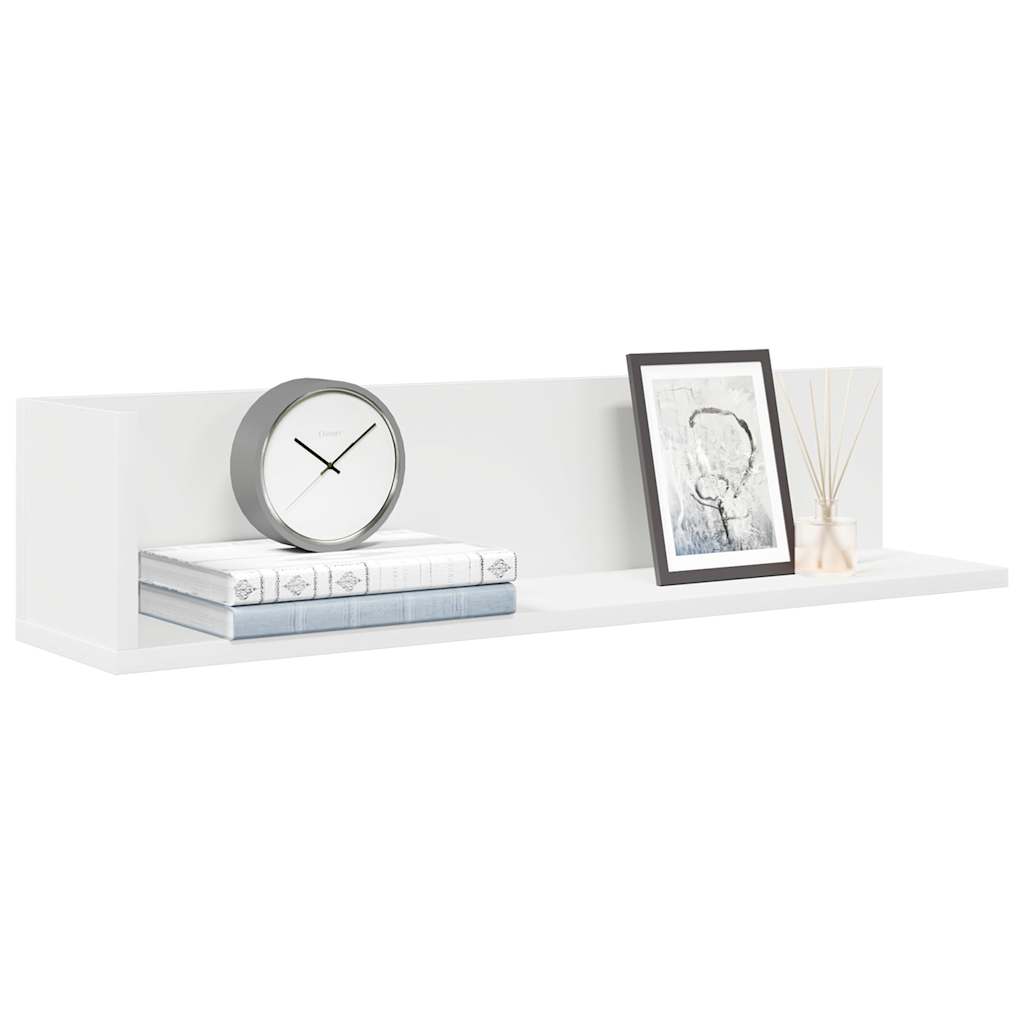 Wandschappen 2 st 75x16,5x16,5 cm bewerkt hout wit is nu te koop bij PeponiXL, paradijselijk wonen!