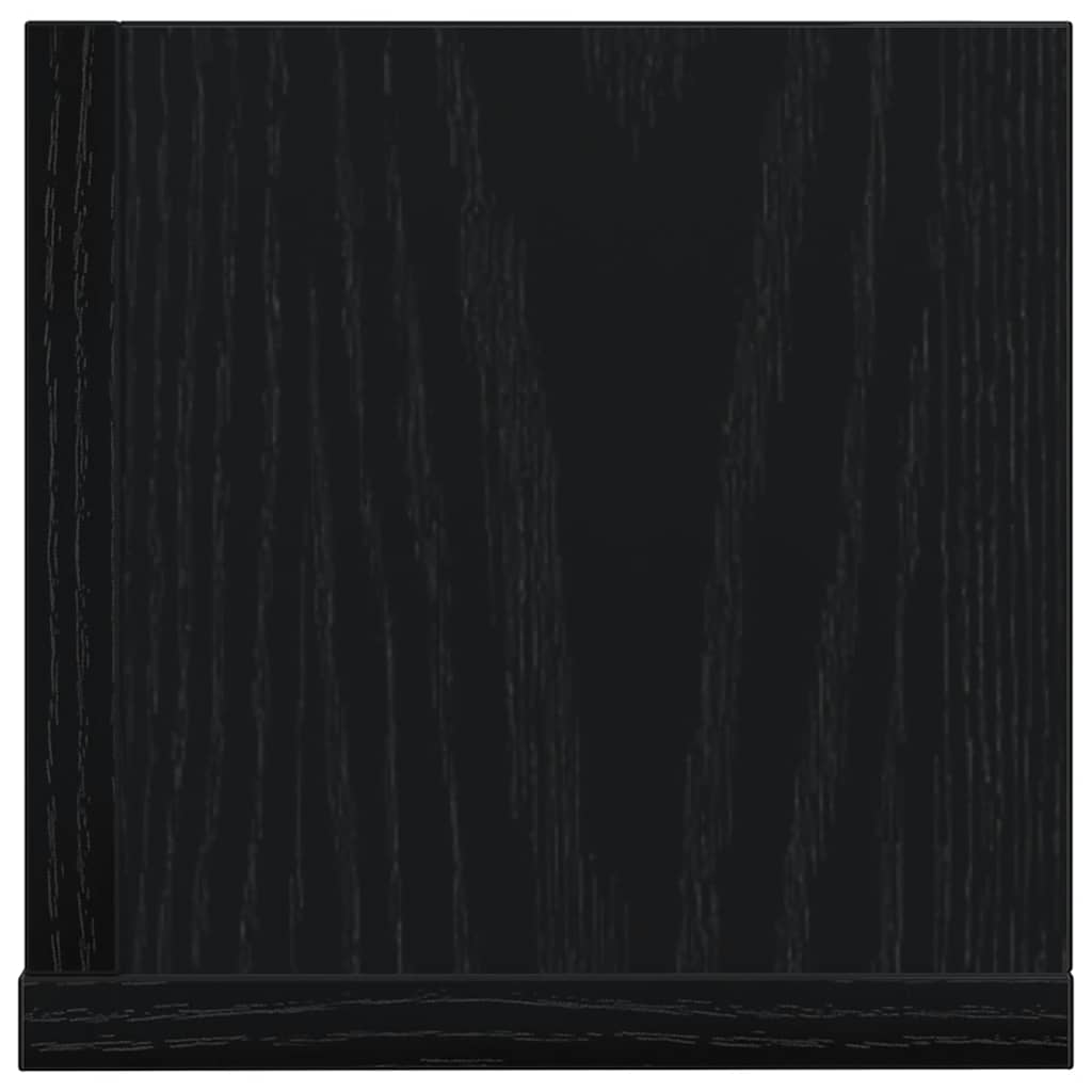 Wandschappen 2 st 75x16,5x16,5 cm bewerkt hout zwart is nu te koop bij PeponiXL, paradijselijk wonen!