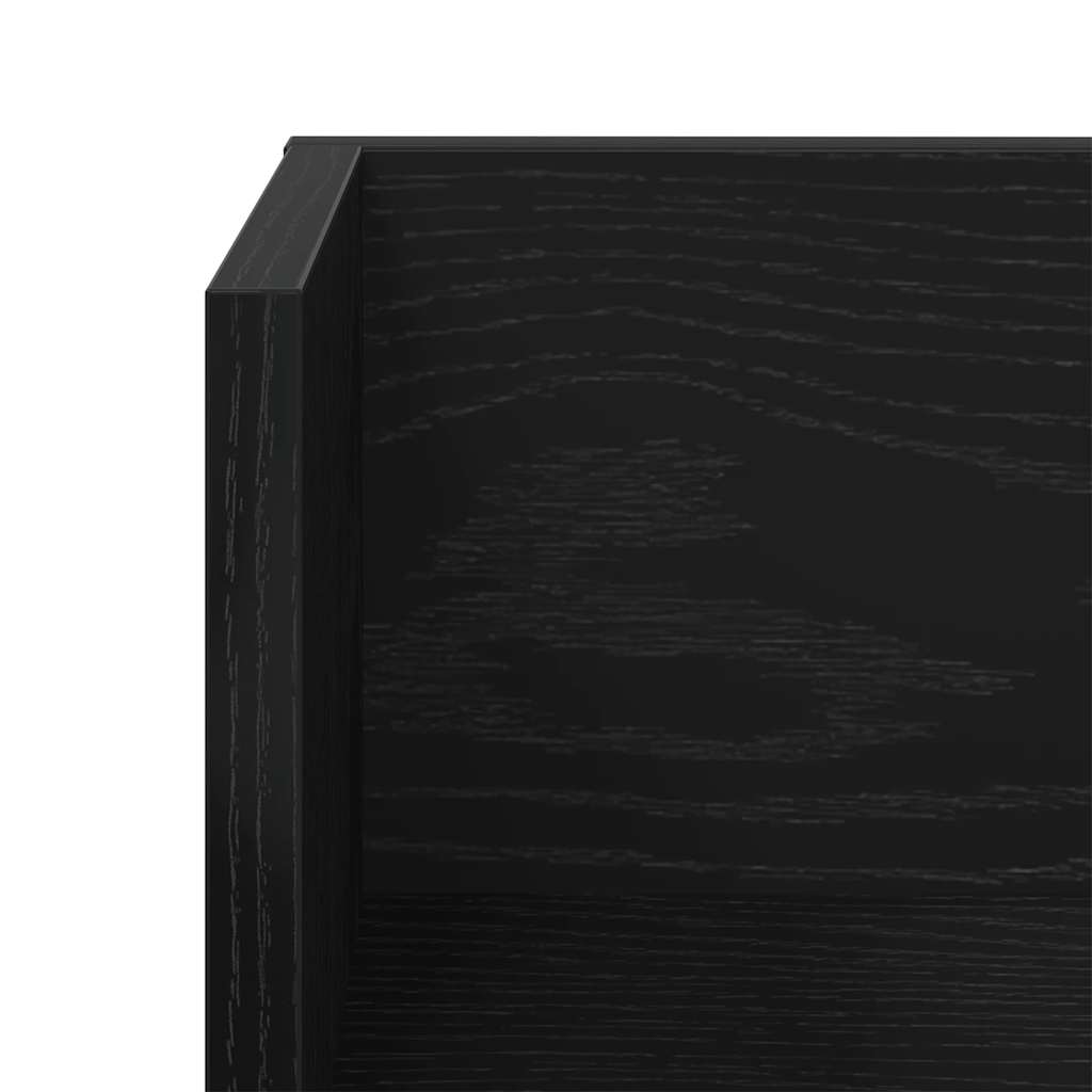 Wandschappen 2 st 75x16,5x16,5 cm bewerkt hout zwart is nu te koop bij PeponiXL, paradijselijk wonen!