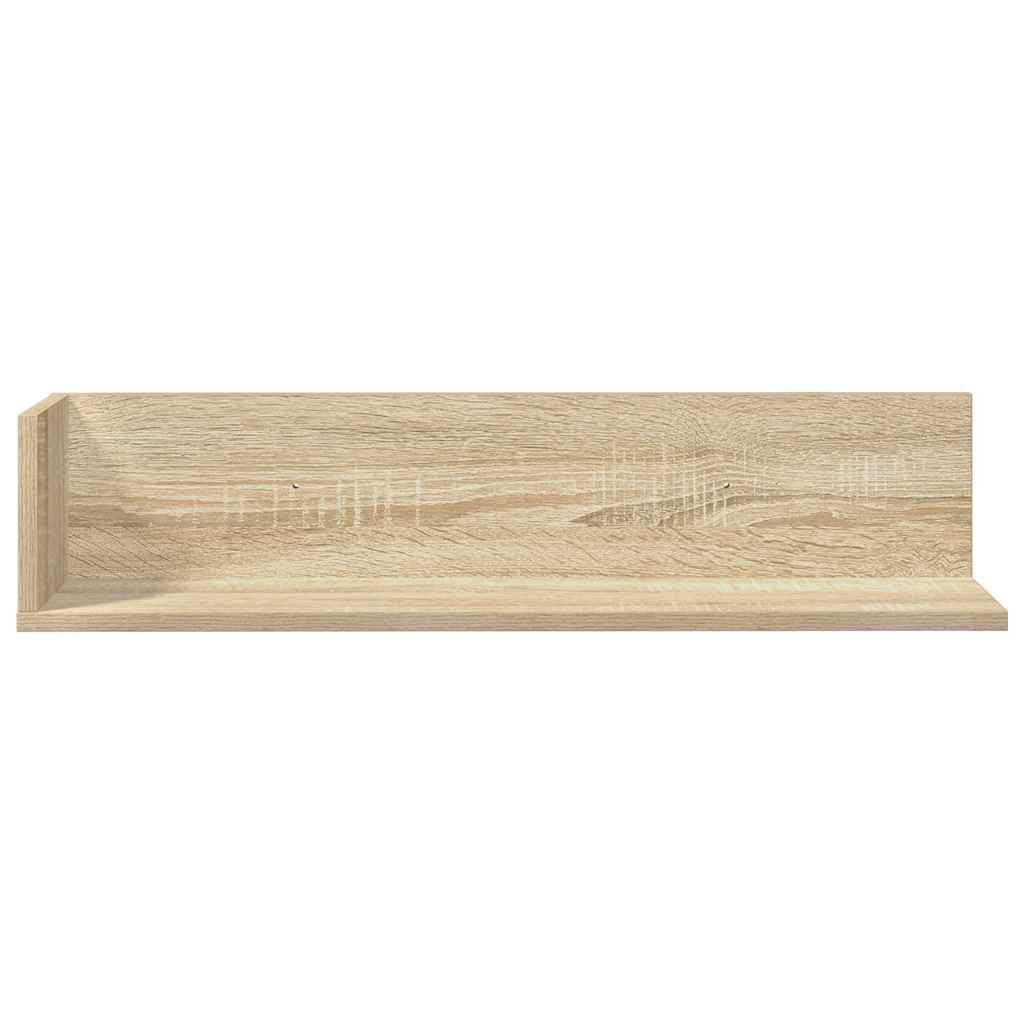 Wandschappen 2 st 75x16,5x16,5cm bewerkt hout sonoma eikenkleur is nu te koop bij PeponiXL, paradijselijk wonen!