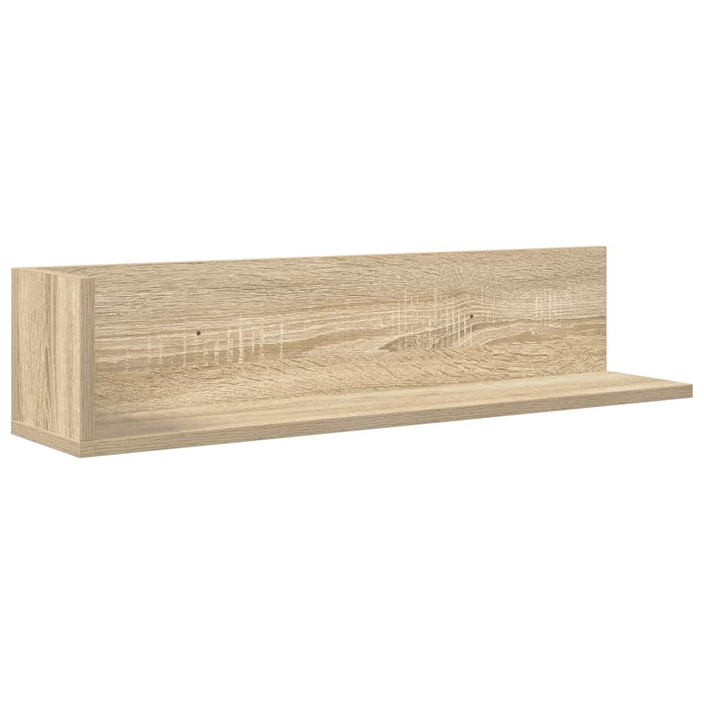 Wandschappen 2 st 75x16,5x16,5cm bewerkt hout sonoma eikenkleur is nu te koop bij PeponiXL, paradijselijk wonen!