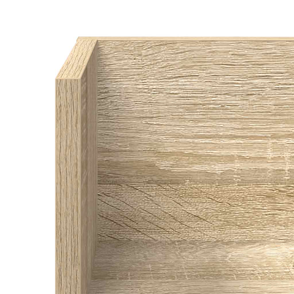 Wandschappen 2 st 75x16,5x16,5cm bewerkt hout sonoma eikenkleur is nu te koop bij PeponiXL, paradijselijk wonen!