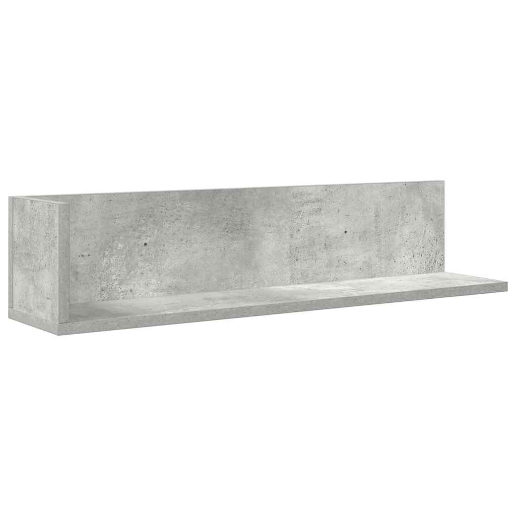 Wandschappen 2 st 75x16,5x16,5 cm bewerkt hout betongrijs is nu te koop bij PeponiXL, paradijselijk wonen!