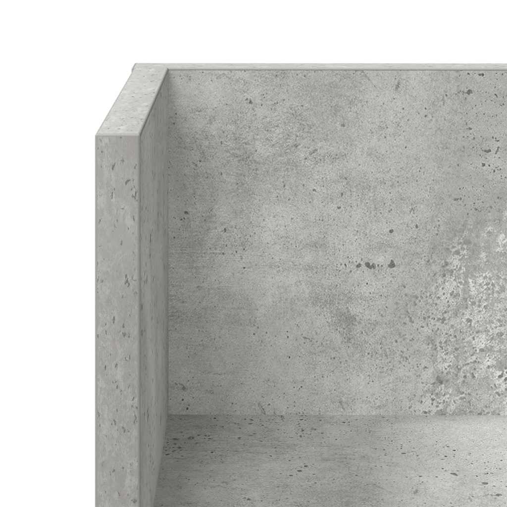 Wandschappen 2 st 75x16,5x16,5 cm bewerkt hout betongrijs is nu te koop bij PeponiXL, paradijselijk wonen!