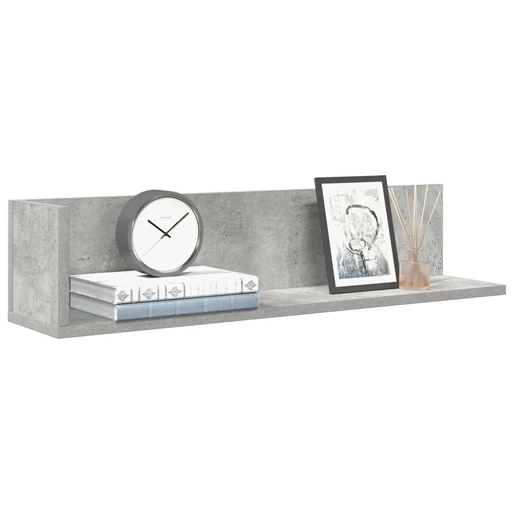 Wandschappen 2 st 75x16,5x16,5 cm bewerkt hout betongrijs is nu te koop bij PeponiXL, paradijselijk wonen!