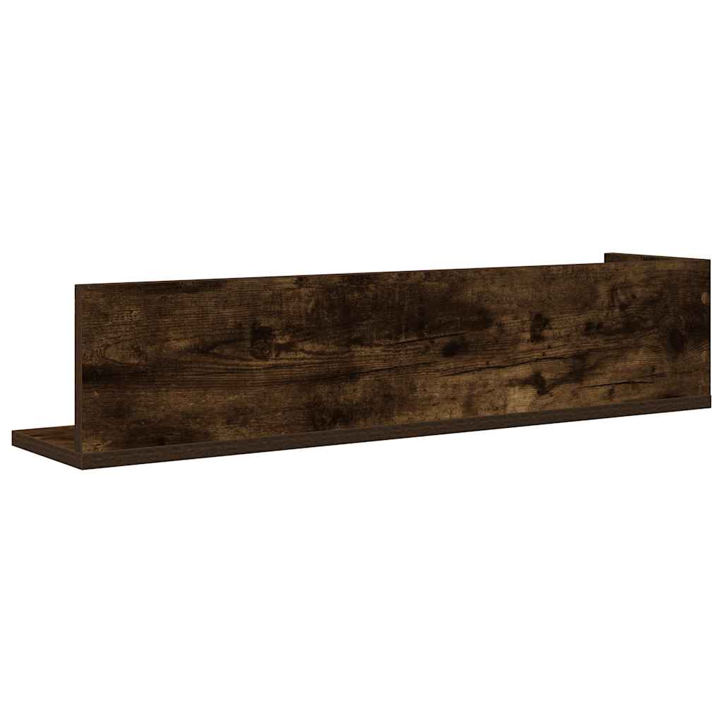 Wandschappen 2 st 75x16,5x16,5 cm bewerkt hout gerookt eiken is nu te koop bij PeponiXL, paradijselijk wonen!