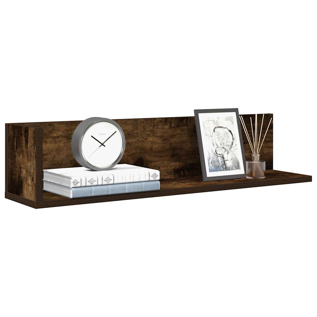 Wandschappen 2 st 75x16,5x16,5 cm bewerkt hout gerookt eiken is nu te koop bij PeponiXL, paradijselijk wonen!