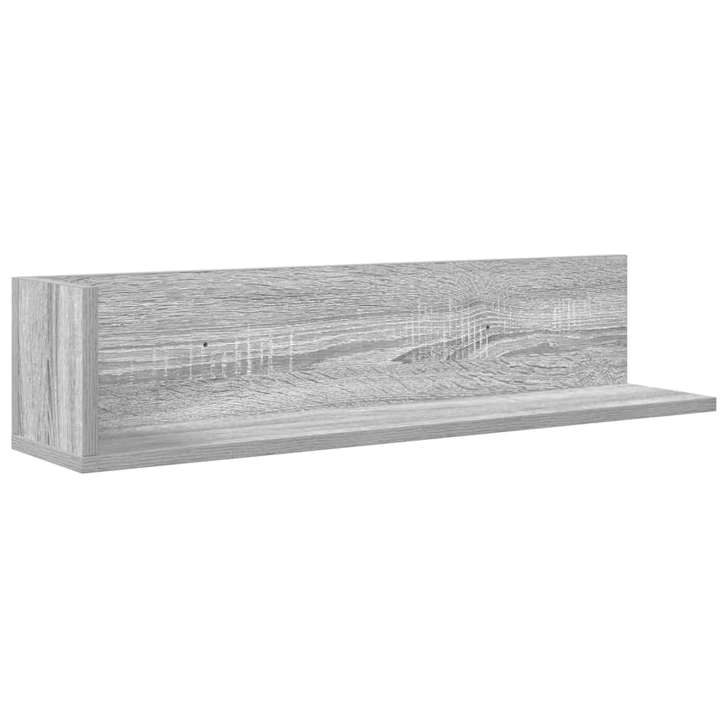 Wandschappen 2 st 75x16,5x16,5 cm bewerkt hout grijs sonoma is nu te koop bij PeponiXL, paradijselijk wonen!
