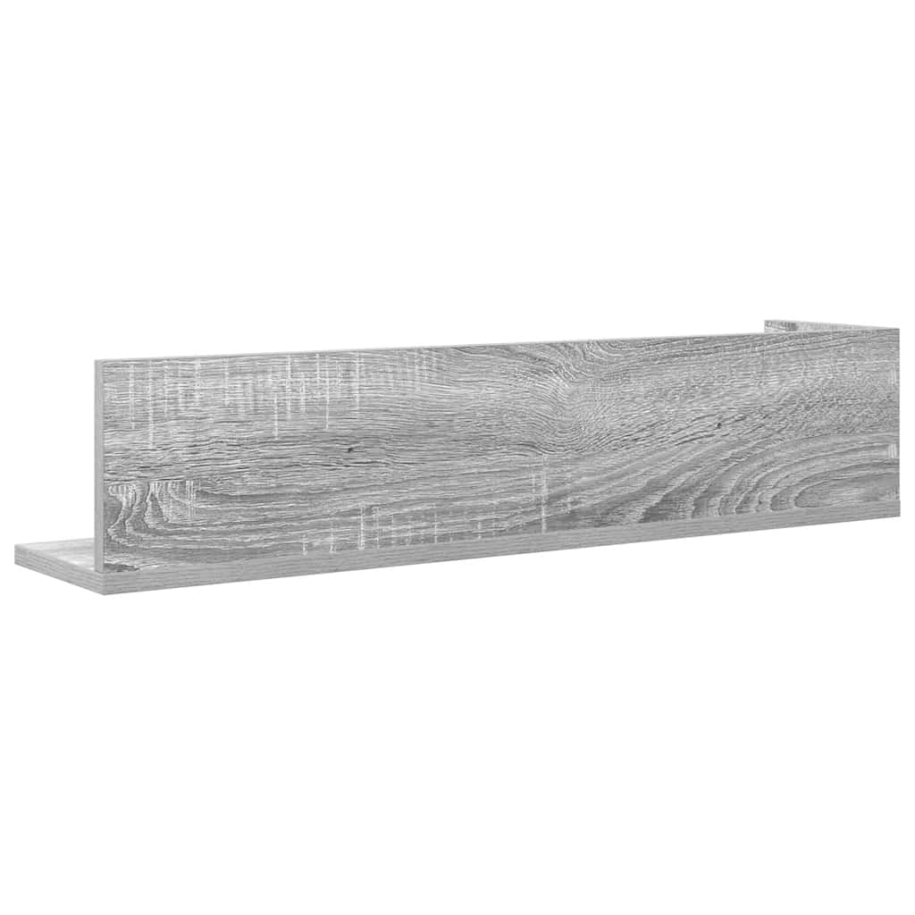 Wandschappen 2 st 75x16,5x16,5 cm bewerkt hout grijs sonoma is nu te koop bij PeponiXL, paradijselijk wonen!