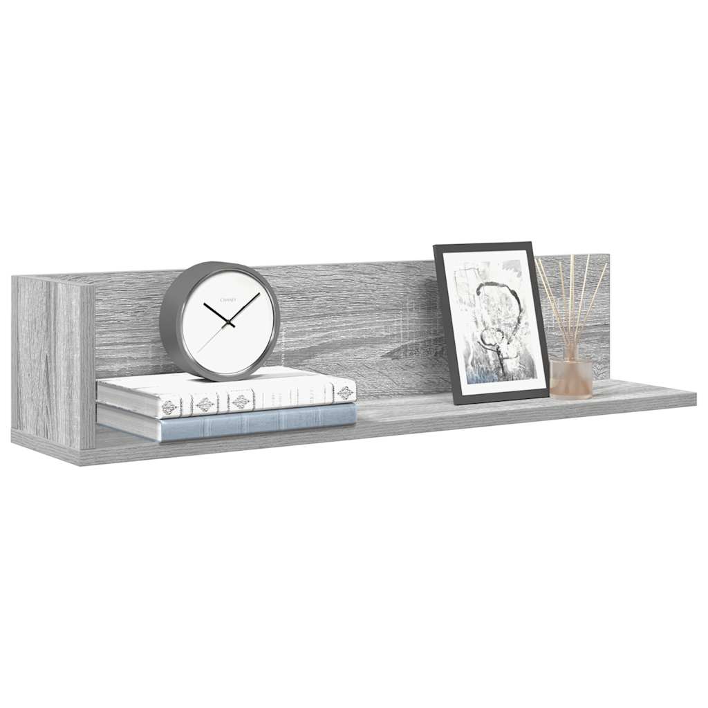 Wandschappen 2 st 75x16,5x16,5 cm bewerkt hout grijs sonoma is nu te koop bij PeponiXL, paradijselijk wonen!